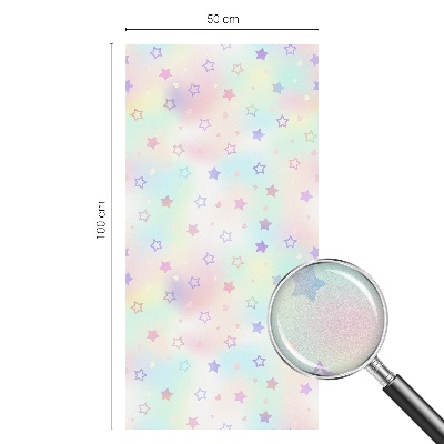 Dekorativní mléčná fólie na sklo Duhové vzory