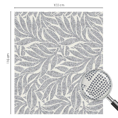 Dekorativní mléčná fólie na sklo Kapky listů