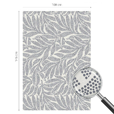 Dekorativní mléčná fólie na sklo Kapky listů