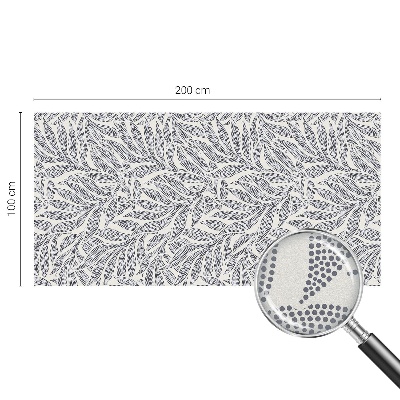 Dekorativní mléčná fólie na sklo Kapky listů