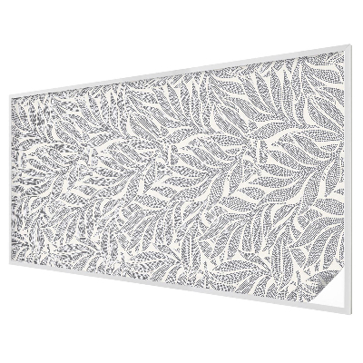 Dekorativní mléčná fólie na sklo Kapky listů