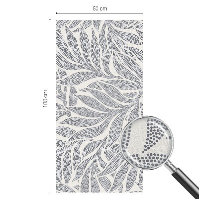 Dekorativní mléčná fólie na sklo Kapky listů