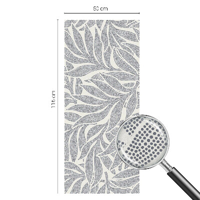 Dekorativní mléčná fólie na sklo Kapky listů