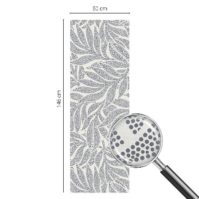 Dekorativní mléčná fólie na sklo Kapky listů