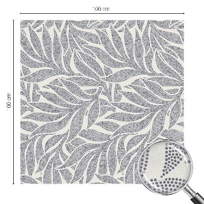 Dekorativní mléčná fólie na sklo Kapky listů