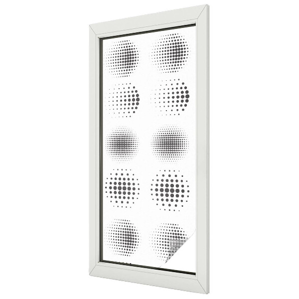 Zatmavovací fólie na okna Tečkované kruhy