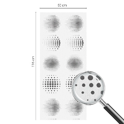 Zatmavovací fólie na okna Tečkované kruhy