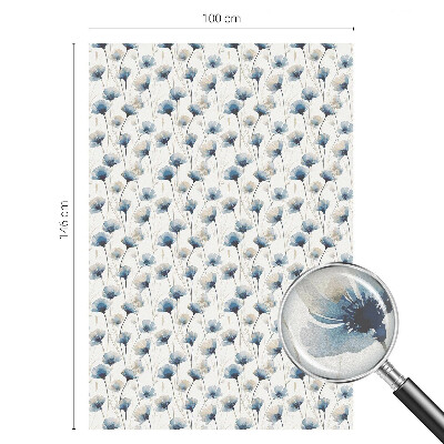 Samolepicí fólie na okna vitráž Modré květy