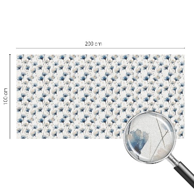 Samolepicí fólie na okna vitráž Modré květy