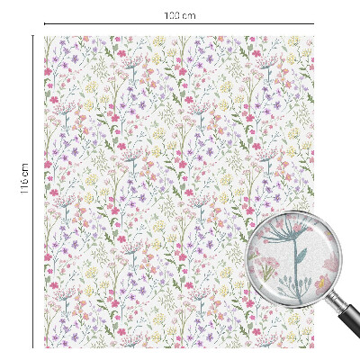 Dekorativní mléčná fólie na sklo Květnatá louka