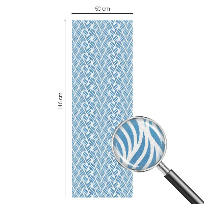 Samolepicí fólie na okna vitráž Modré vlny