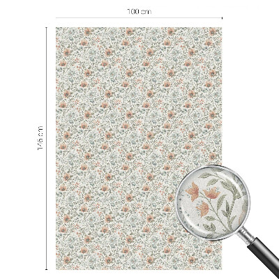 Dekorativní mléčná fólie na sklo Květinový vzor