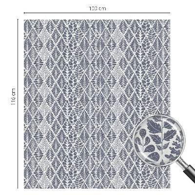 Dekorativní mléčná fólie na sklo Vzorované listy