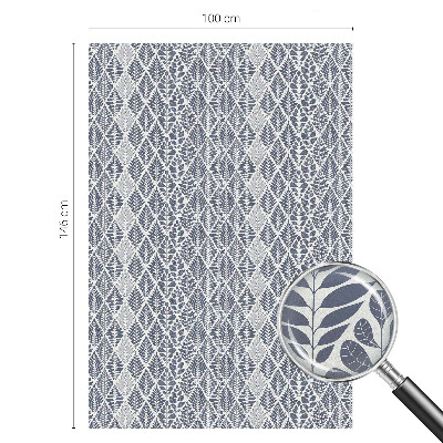 Dekorativní mléčná fólie na sklo Vzorované listy