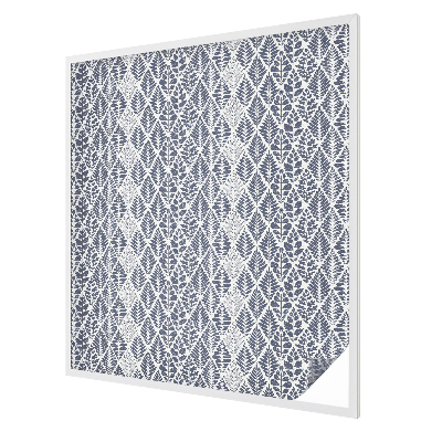 Dekorativní mléčná fólie na sklo Vzorované listy