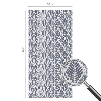 Dekorativní mléčná fólie na sklo Vzorované listy