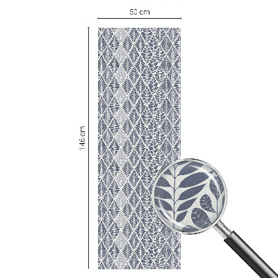 Dekorativní mléčná fólie na sklo Vzorované listy