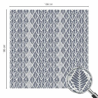 Dekorativní mléčná fólie na sklo Vzorované listy