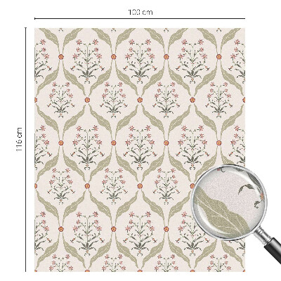 Samolepicí protisluneční fólie na okna Květinový vzor