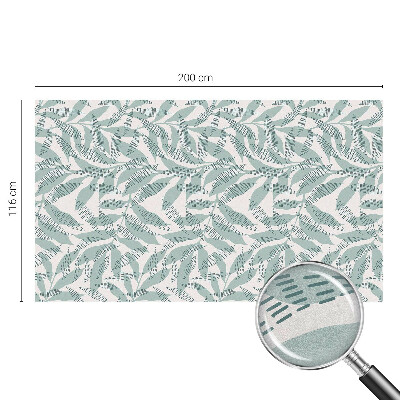 Samolepicí fólie na okna vitráž Zelené listy