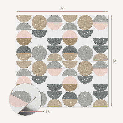 Vinylové obklady Abstraktní geometrie kruhů a půlkruhů
