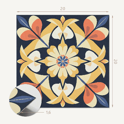 Samolepiace pvc obklady Mandala s květinovými akcenty