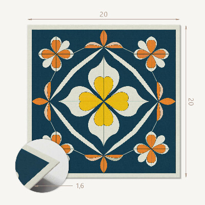 Vinylové obklady Symetrický květinový motiv v elegantním stylu