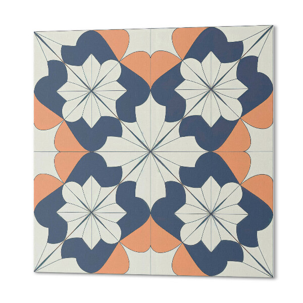 Samolepiace pvc obklady Stylový geometrický květinový vzor
