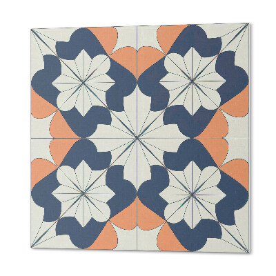Samolepiace pvc obklady Stylový geometrický květinový vzor