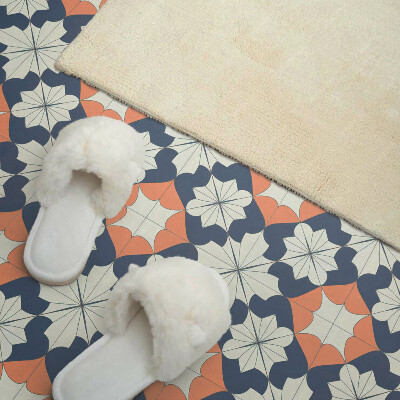 Samolepiace pvc obklady Stylový geometrický květinový vzor