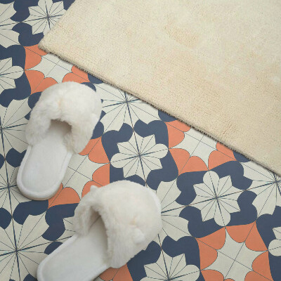 Samolepiace pvc obklady Stylový geometrický květinový vzor