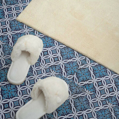 Samolepiace pvc obklady Geometrie s flórou v moderním stylu