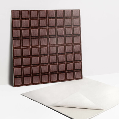 Samolepící podlahové čtverce Tabulka čokolády