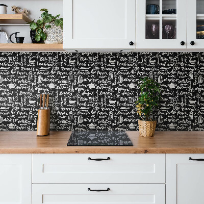 PVC obklady Černá a bílá kuchyně znamení