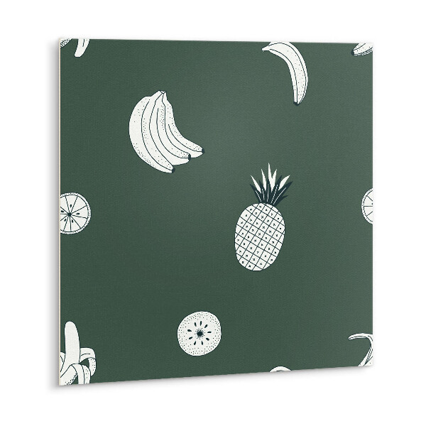 Samolepící podlahové čtverce Ananas a banán