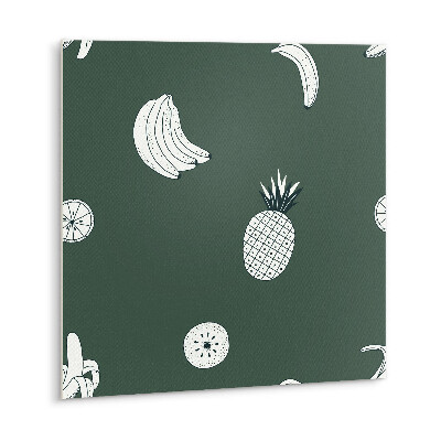 Samolepící podlahové čtverce Ananas a banán
