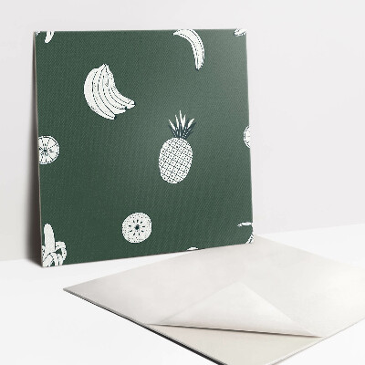 Samolepící podlahové čtverce Ananas a banán