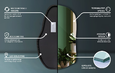 Nepravidelné zrcadlo s led osvětlením unikátní