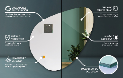 Asymetricke zrcadlo Organický tvar