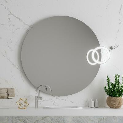 Dekorativní kulaté zrcadlo na zeď bez rámu