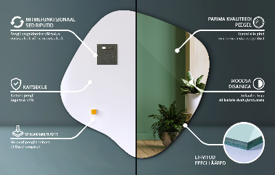 Zrcadlo ve tvaru skvrny dekorativní
