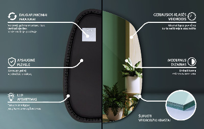 Exkluzivní LED zrcadlo s jemnými liniemi