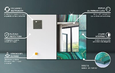 Zrkadlo s motívom Abstraktní geometrická mozaika