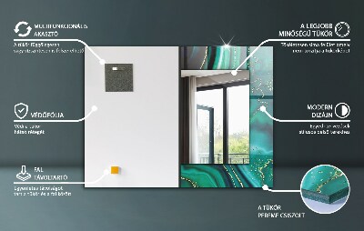 Dekoračné zrkadlo na stenu Dřevěný geometrický vzor