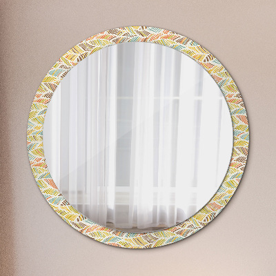 Kulaté zrcadlo s dekorem Abstraktní