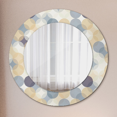 Kulaté zrcadlo s dekorem Geometrická kola