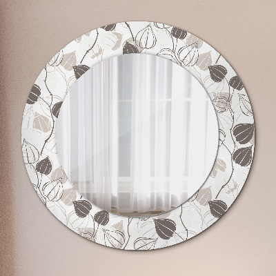 Kulaté zrcadlo s dekorem Abstraktní květinový