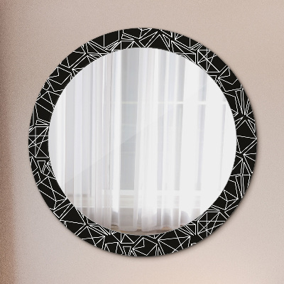 Kulaté dekorativní zrcadlo na zeď Geometrický vzorec