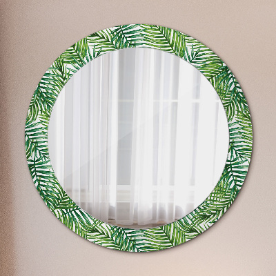 Kulaté zrcadlo s dekorem Tropická dlaň