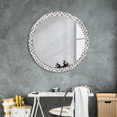 Kulaté zrcadlo s dekorem Starožitné dlaždice